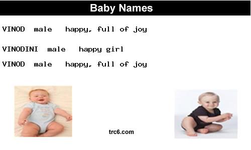 vinod baby names